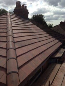new roof double roman old english concrete tile dry ridge 05