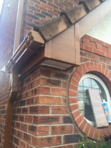 oldham golden oak fascia soffits guttering replacement with eveguard 01