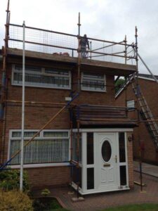 oldham roof replacement scaffolding 01