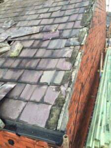 removal of old slate roof supplied and fitted a composite slate. new dry ridge 06