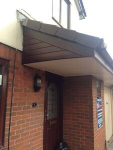 rosewood fascia with white and rosewood soffit new gutters and dry verge 03 03